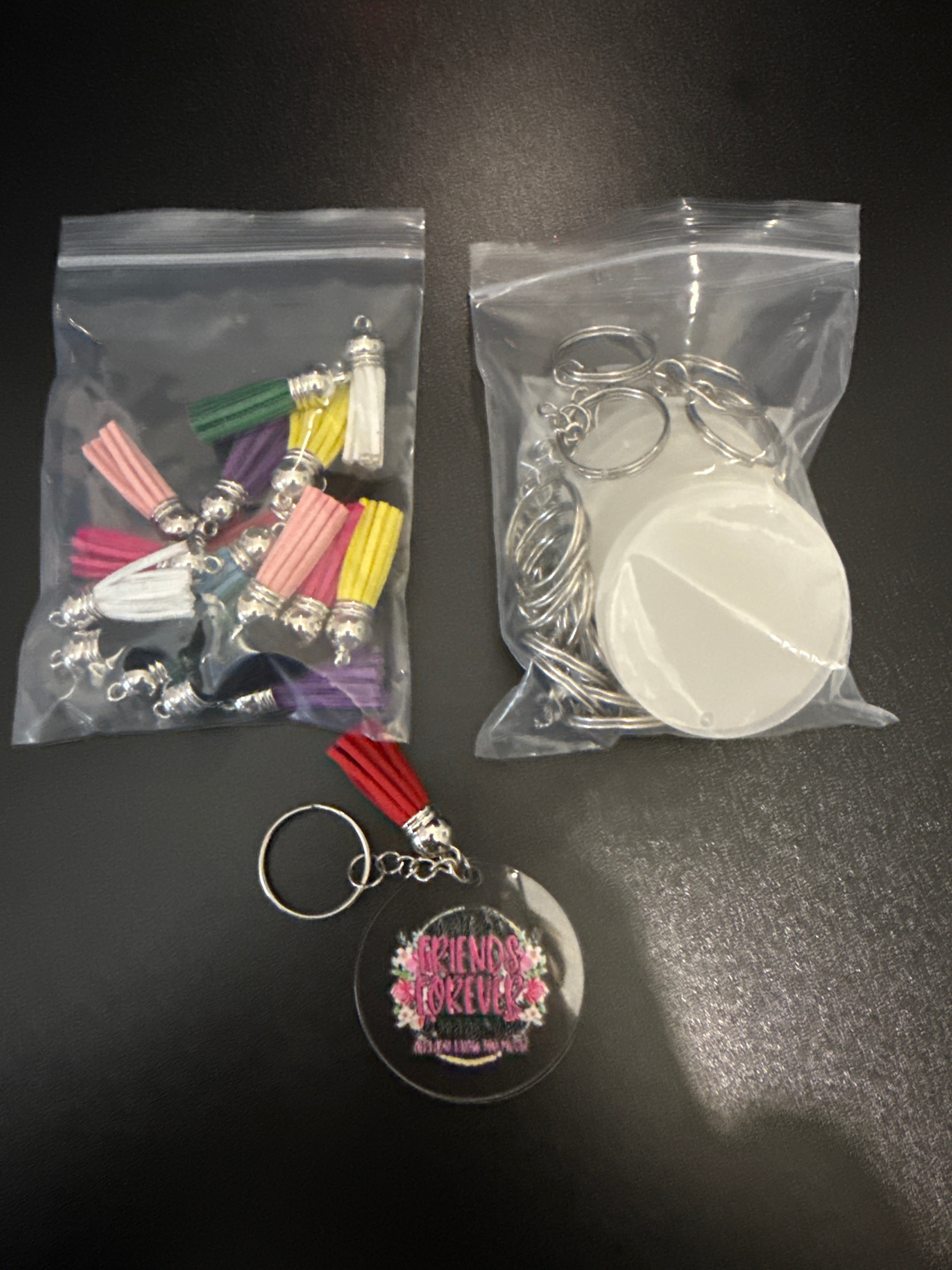 Acrylic Disc Keyrings