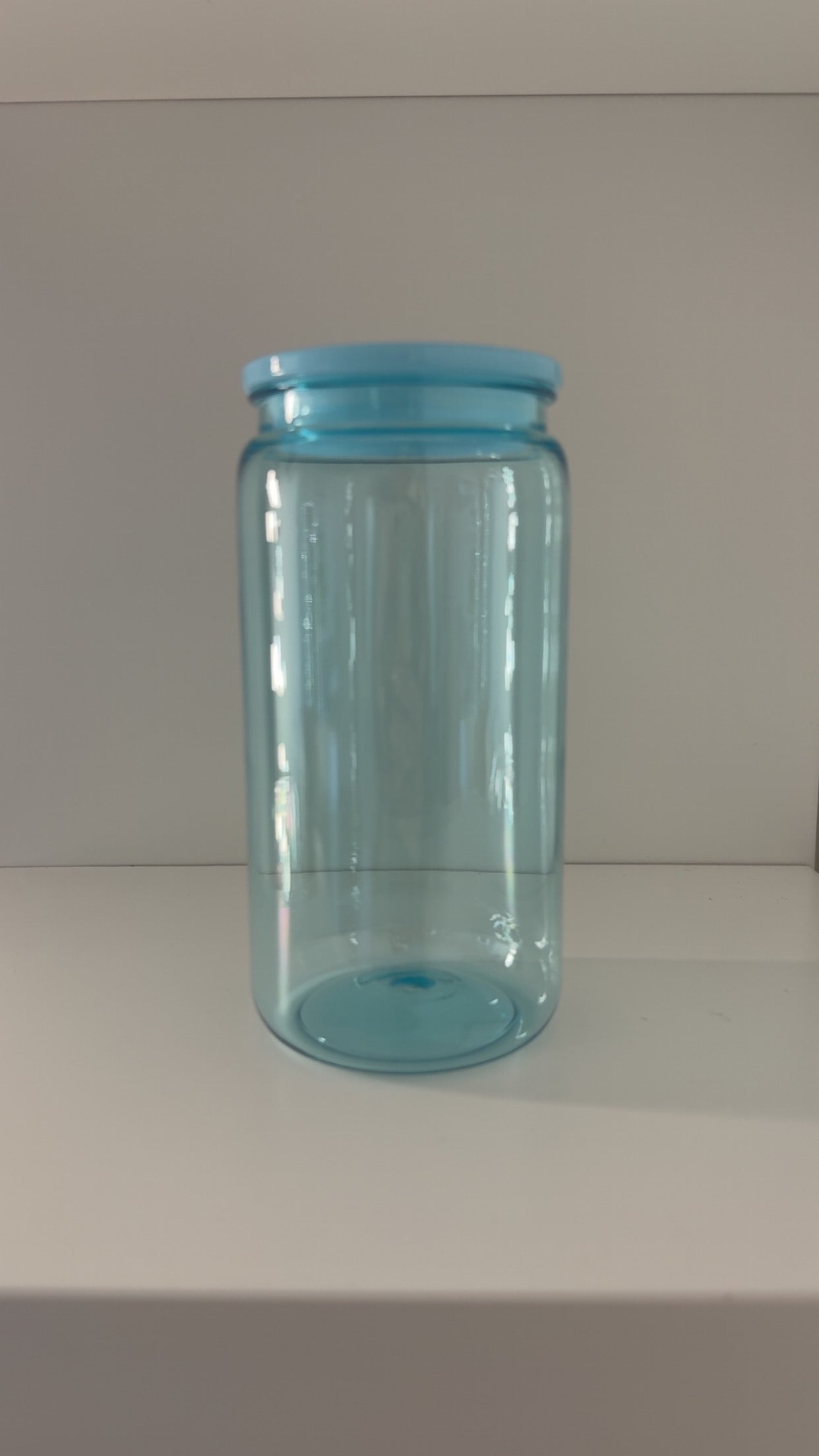 16oz Acrylic Coloured Can with straw